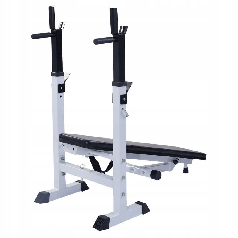 Лава для жиму WCG складана зі стійками під штангу Хром/Чорний (до 250 кг) - фото 3