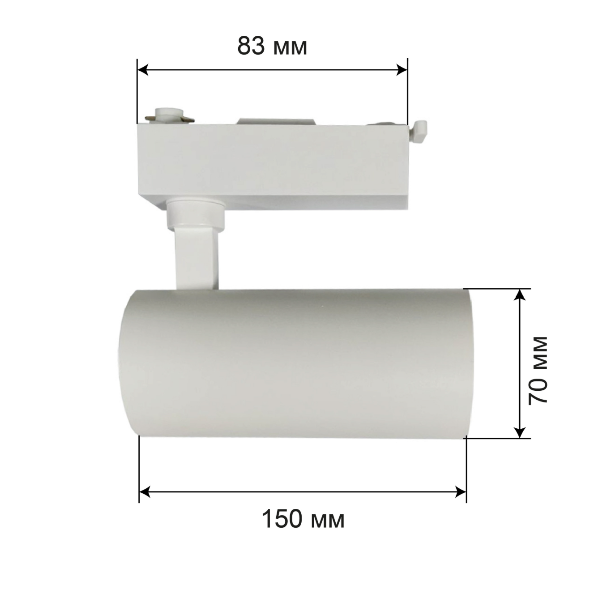 Трековий світильник LED ECO 20W 4200K 24° Білий (e69104) - фото 4