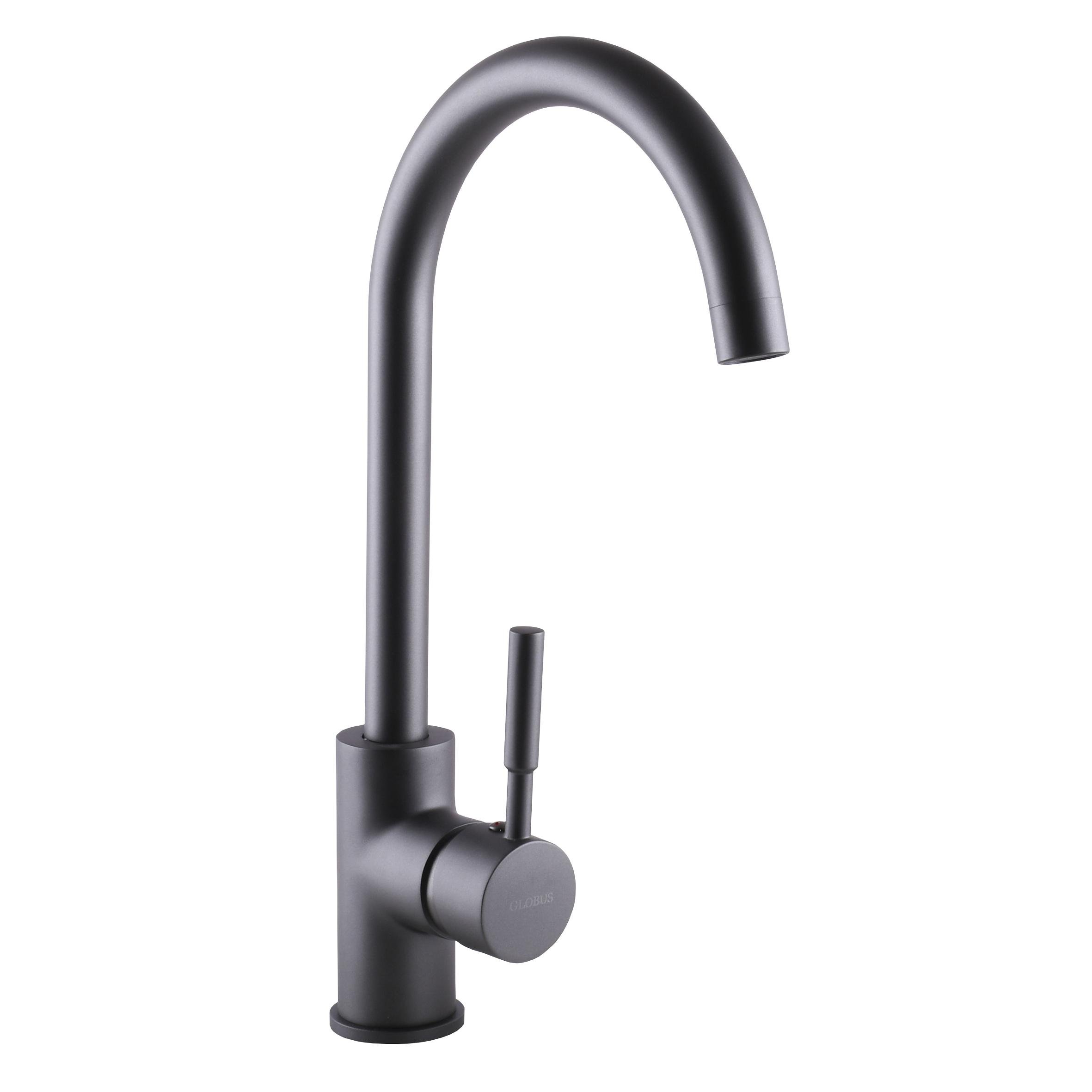 Смеситель для кухни Globus Lux Lazer GLLR-0203S-11-GRAPHITE 000021919 однорычажный Графитовый (115841)
