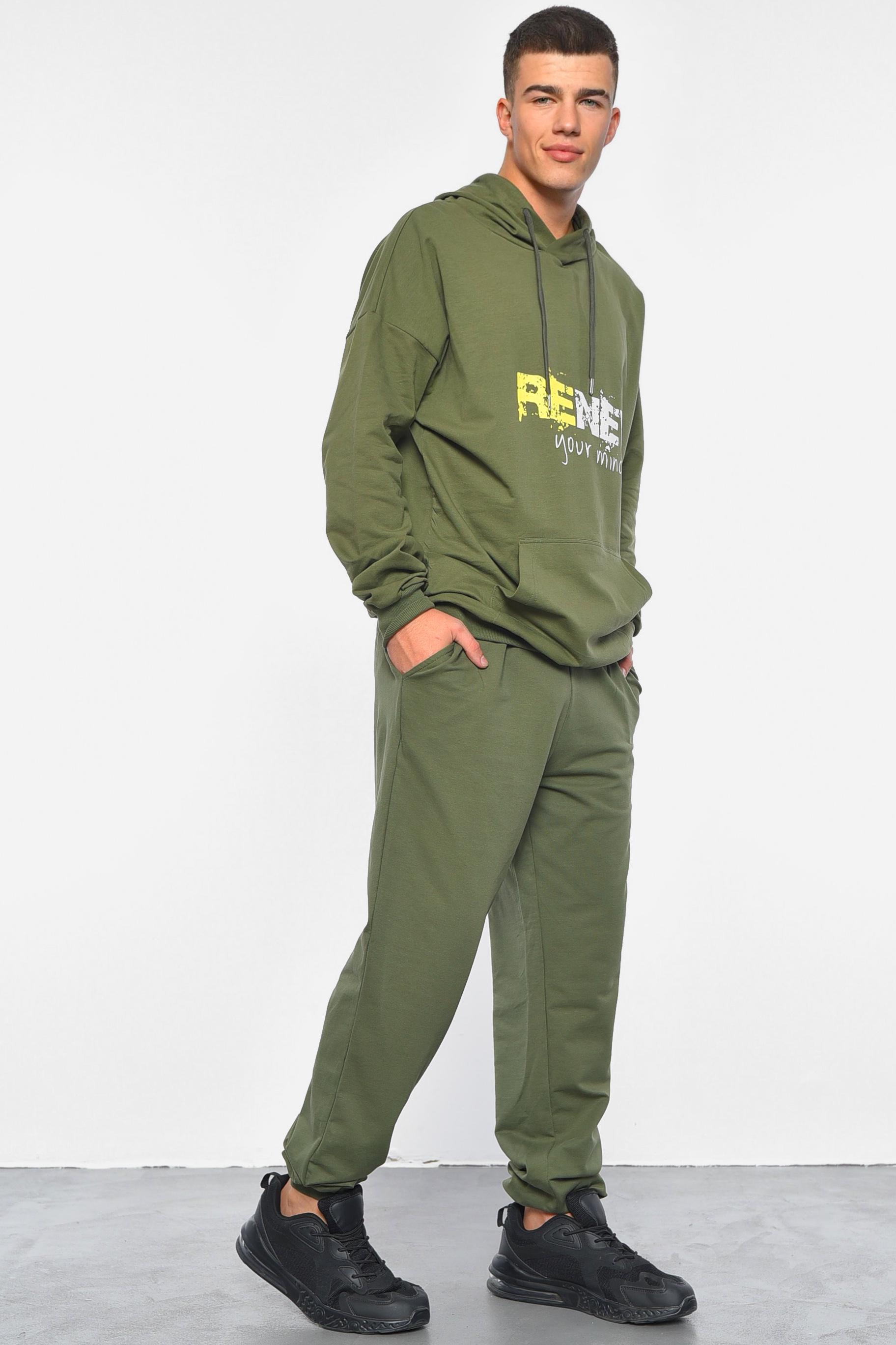 Спортивний костюм чоловічий L Хакі (189760) - фото 2