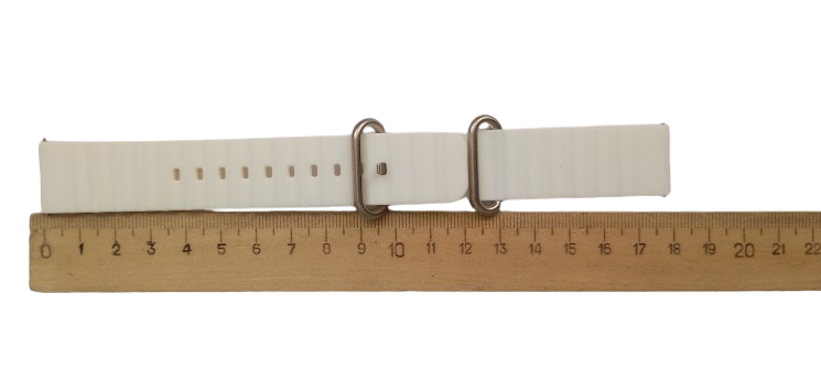 Ремешок для часов силиконовый 20х175 мм Белый (2239) - фото 3 Ремешок для часов силиконовый 20х175 мм Белый (2239) - фото 3