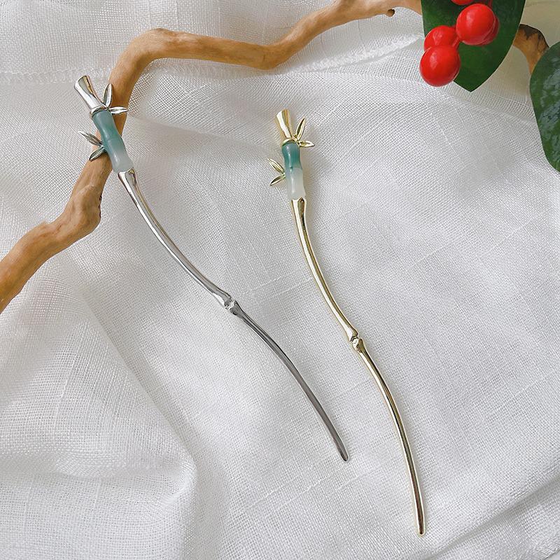 Заколка для волос металлическая 2 шт. Золотистый/Серебристый (28106)