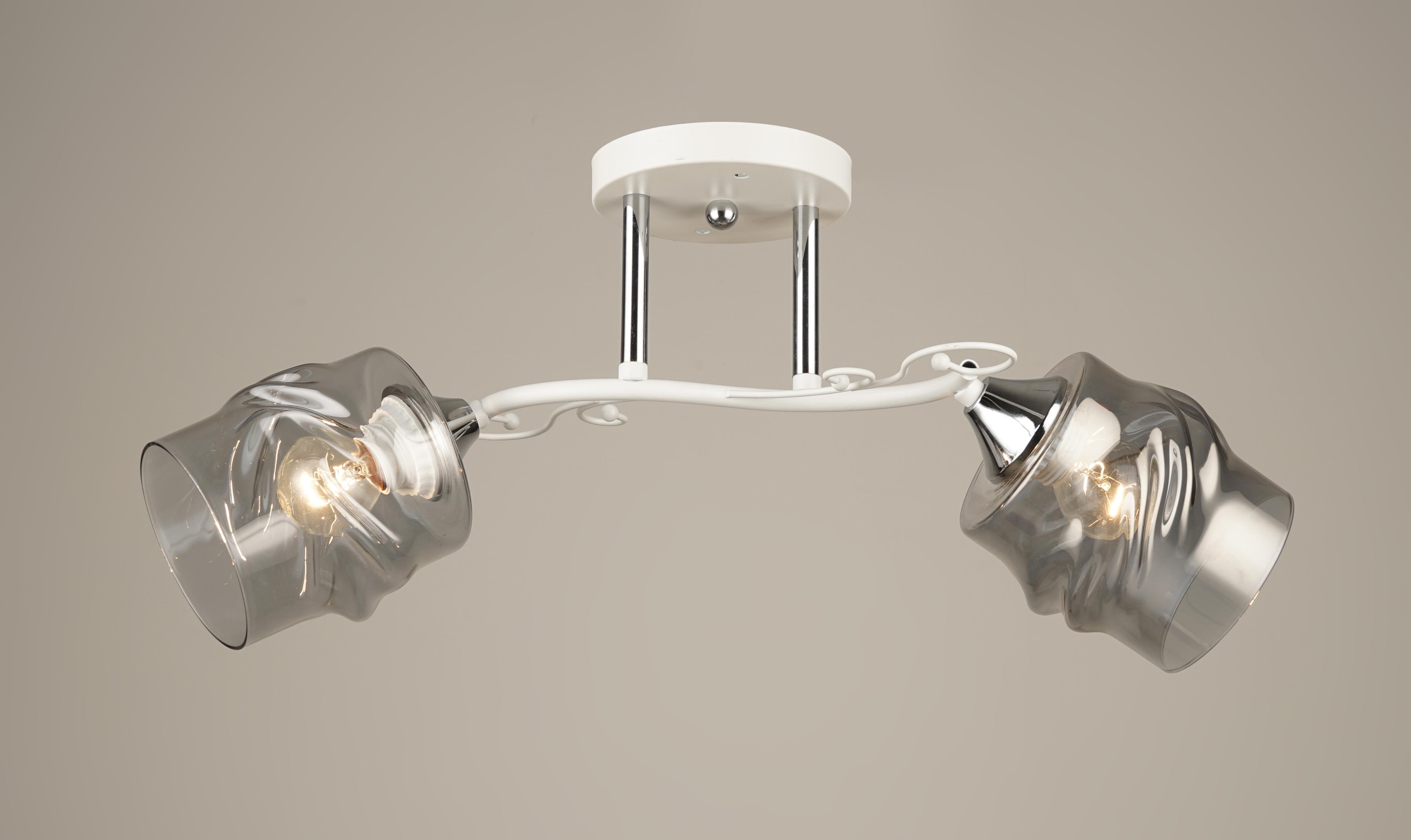 Люстра потолочная Sirius B N4521/2 WT+CH на 2 плафона (000040640)