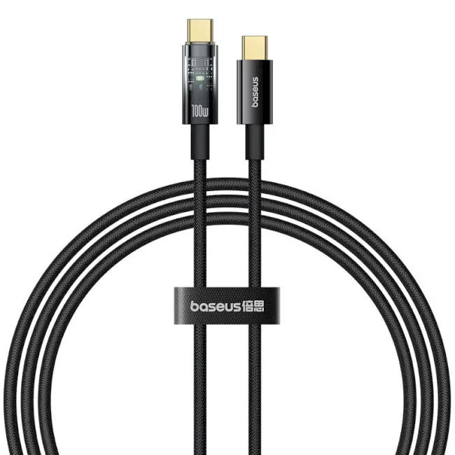 Кабель BASEUS Explorer Charging with Auto Shutdown Cable Type-C to Type-C P10319703111-00 100W 1 м Black