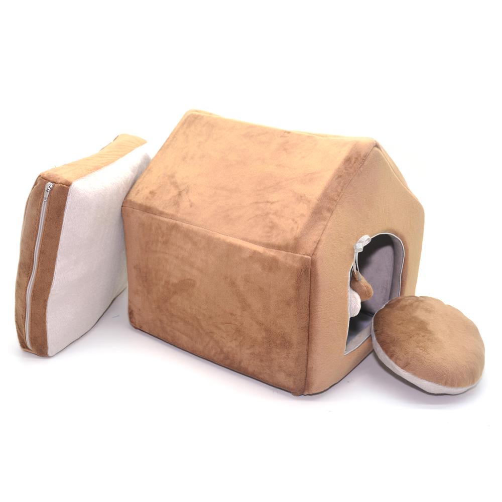 Будиночок для тварин Zoo-hunt Плюш №1 300х330х330 мм Коричневий (24753601) - фото 2 Будиночок для тварин Zoo-hunt Плюш №1 300х330х330 мм Коричневий (24753601) - фото 2