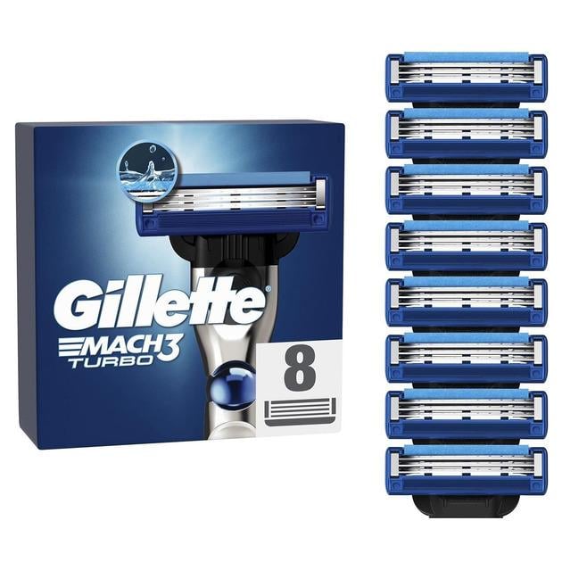 Картриджи для бритья сменные мужские Gillette Mach3 Mach 3 Turbo 8 шт. (8063295)