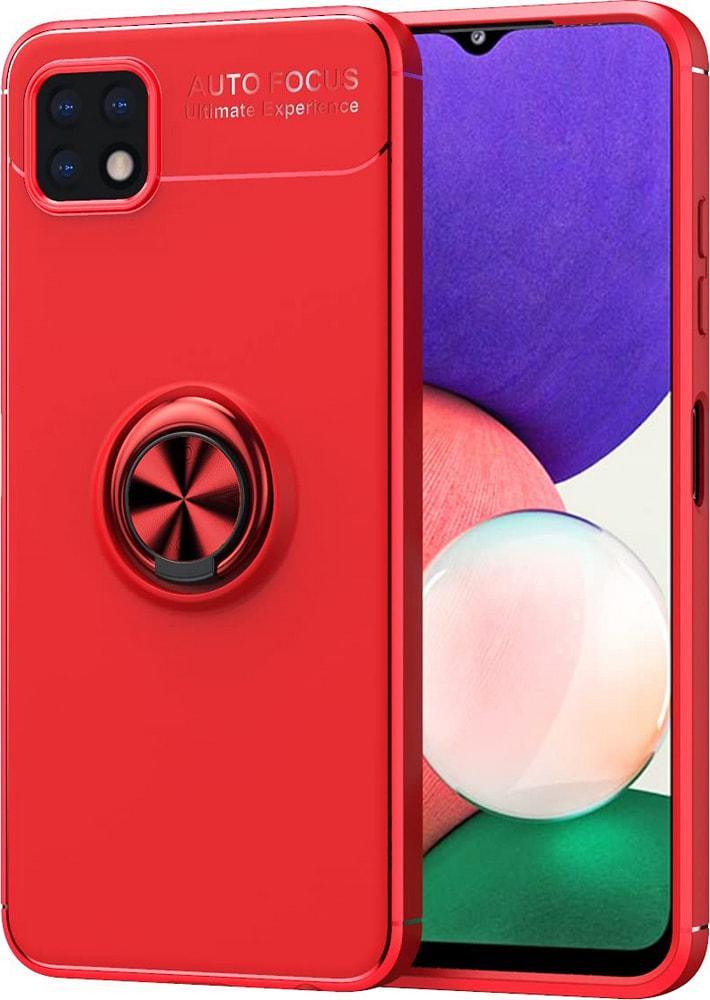 Чехол с кольцом Samsung Galaxy A22 5G A226 Autofocus Red (30108-2D) Чехол с кольцом Samsung Galaxy A22 5G A226 Autofocus Red (30108-2D)