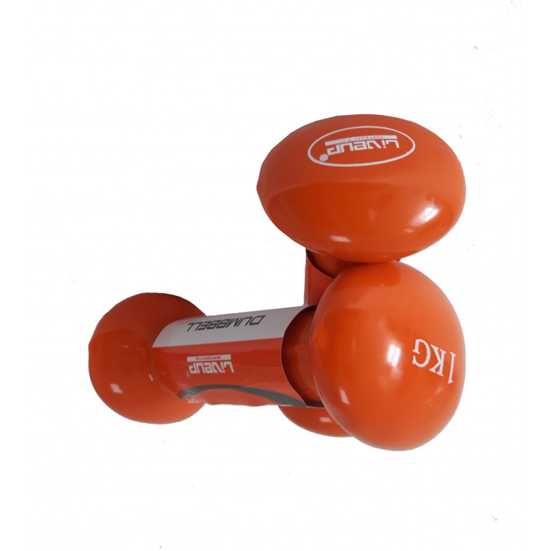 Гантелі вінілова пара LiveUp VINYL Dumbbell EGG HEAD (NIA1) - фото 1