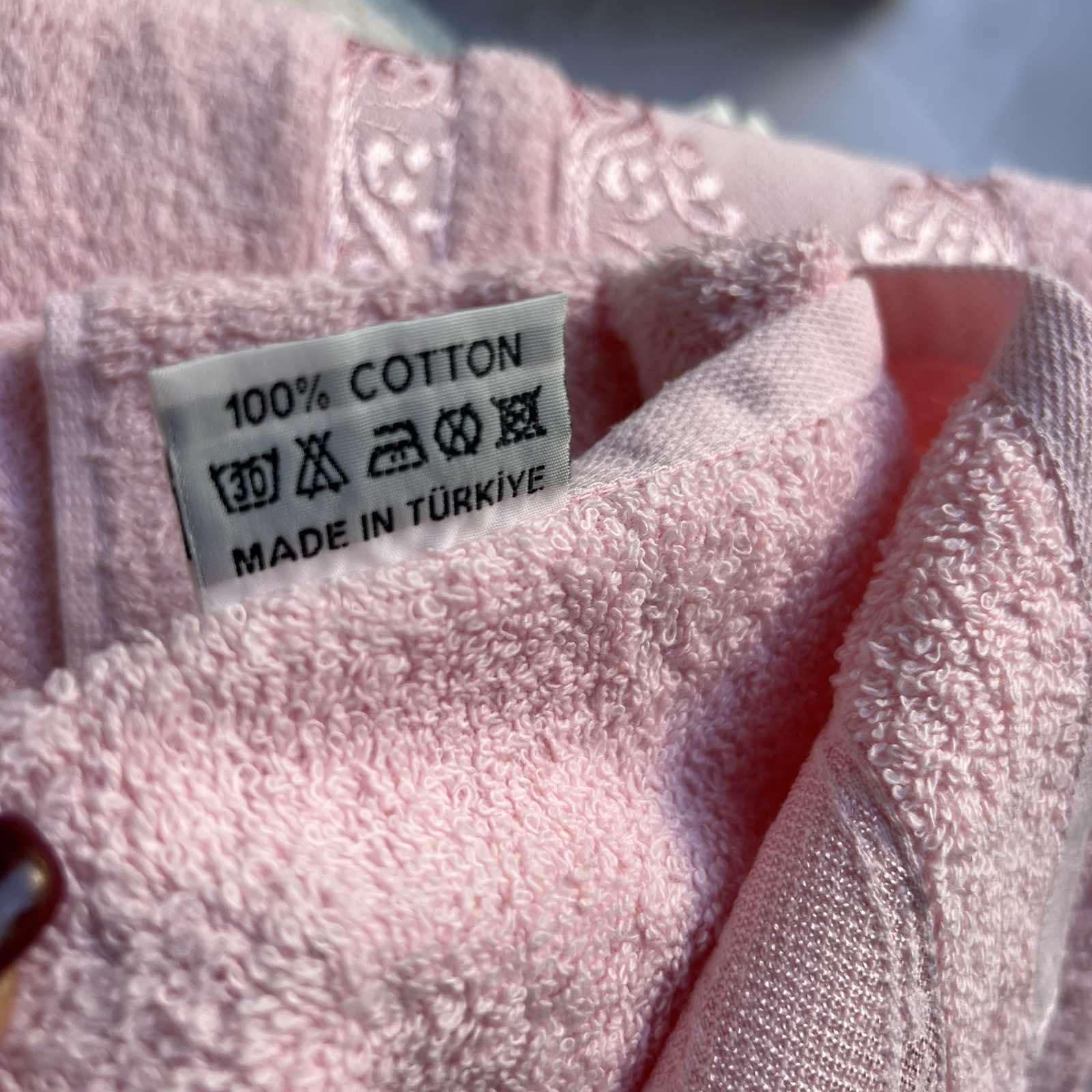 Набір рушників банне та для обличчя 70х40 см/50х90 см 2 шт. Рожевий (mame2v1cic2pembe) - фото 2