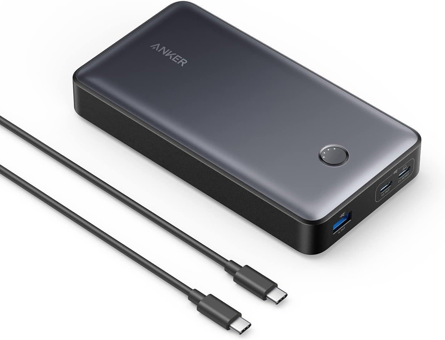 Повербанк Anker 537 PowerCore 24K для ноутбука 24000 mAh 65 Вт Black (000922)