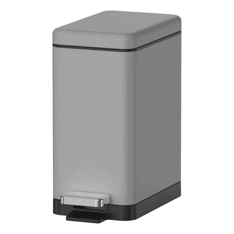 Відро для сміття прямокутне KOER TC-010206-07 з плавним закриванням 6 л Сірий (KR5596) - фото 1 Відро для сміття прямокутне KOER TC-010206-07 з плавним закриванням 6 л Сірий (KR5596) - фото 1