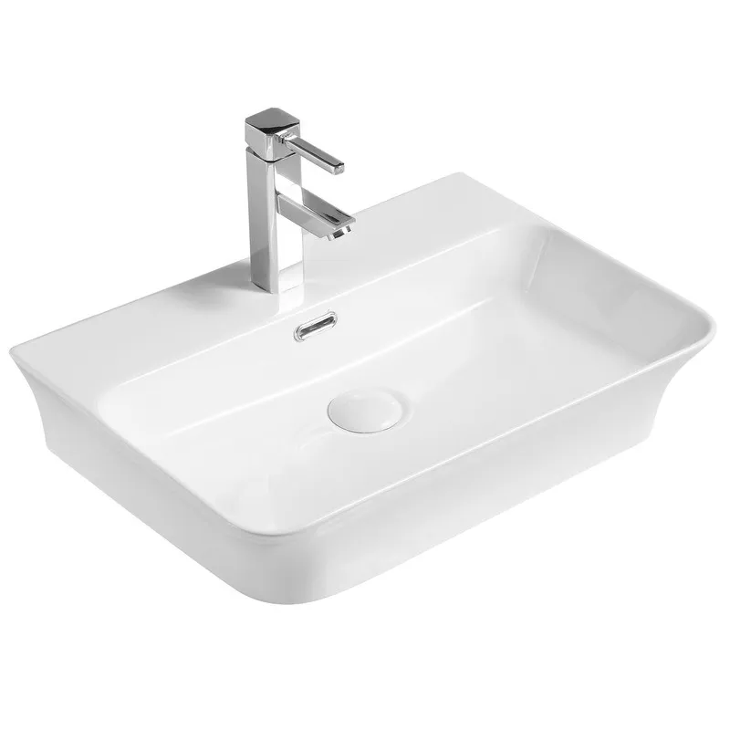 Умивальник накладний керамічний MIXXUS Premium Bevel-0202 з переливом 560x415x125 мм (MP6481)