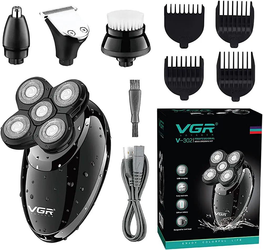 Електробритва для вологого та сухого гоління VGR роторна з плаваючими головками та триммером (V-302) Електробритва для вологого та сухого гоління VGR роторна з плаваючими головками та триммером (V-302)