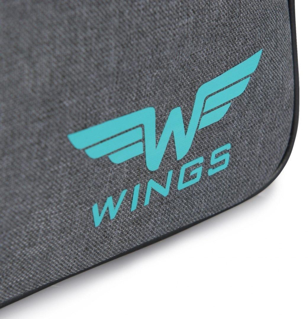 Сумка дорожная на чемодан Wings TB01 ручная кладь 40x25x20 см Серая - фото 6