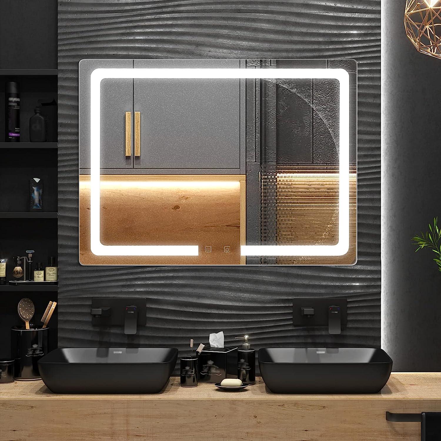 Зеркало Dim Dzerkal NOLIA с LED-подсветкой/сенсорным управлением/подогревом 50х70 см (12466)