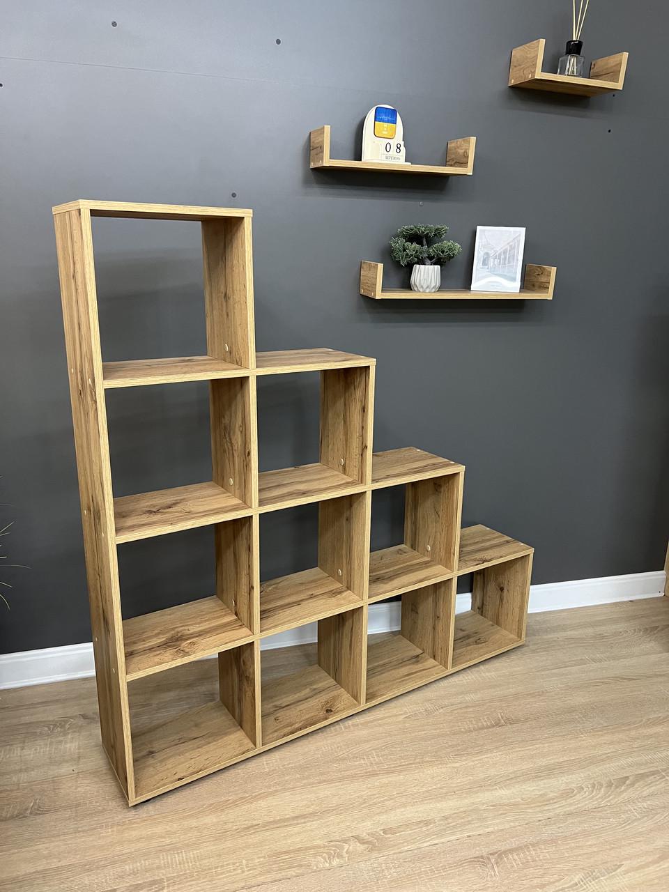 Стелаж А-5 на 10 комірок 1425х1400х252 мм Дуб Аппалачі - фото 2 Стелаж А-5 на 10 комірок 1425х1400х252 мм Дуб Аппалачі - фото 2