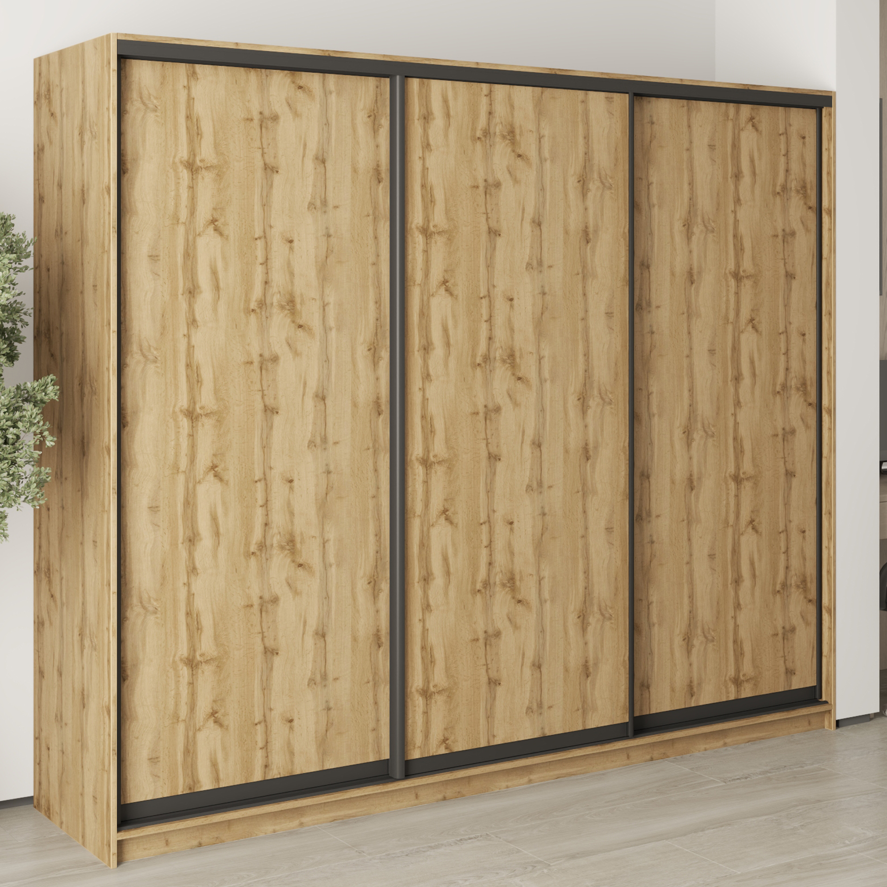 Шкаф-купе трехдверный Mebel Star Комбо BG MBS-9035 250х45х210 см Дуб тахо (1009024)