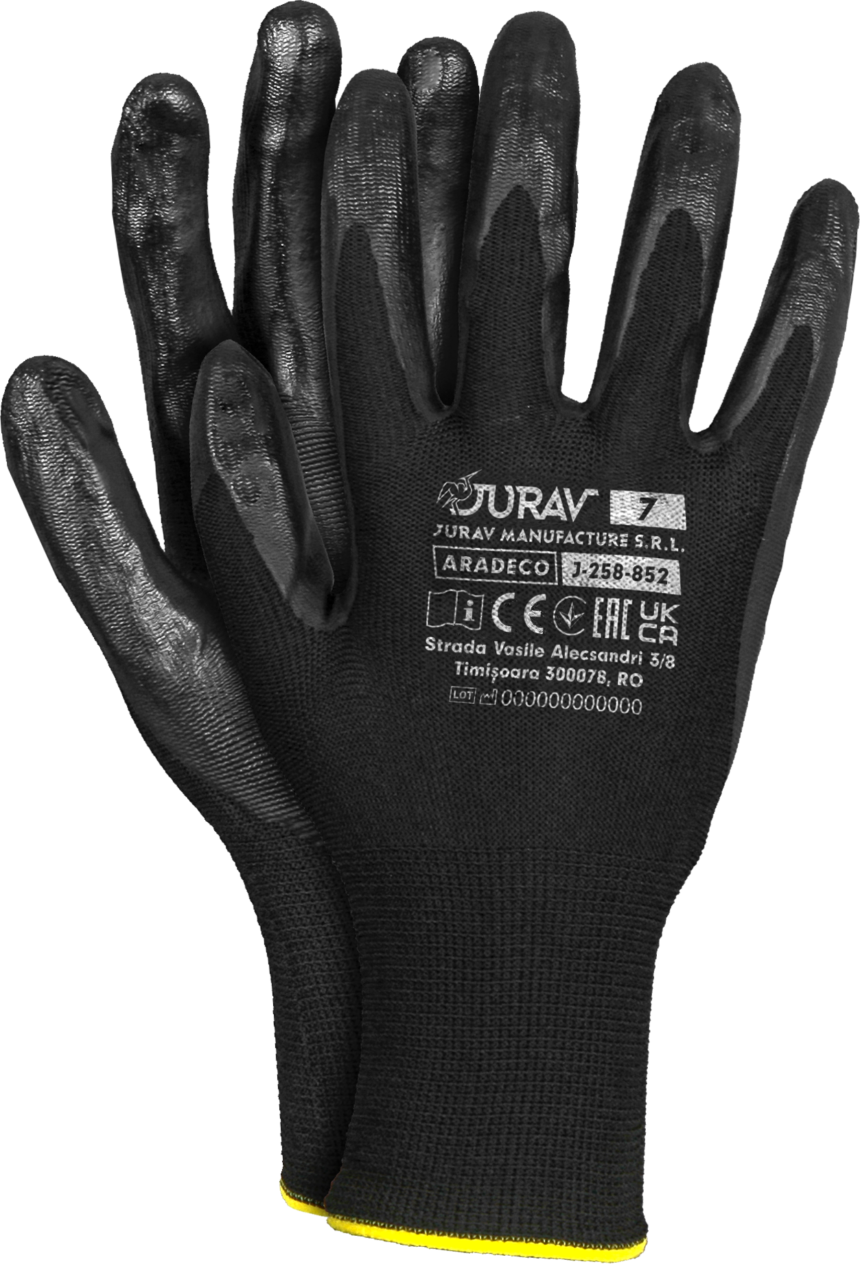 Перчатки защитные J-ARADECO-BB вязаные покрыты латексом р. 9 (26491748)