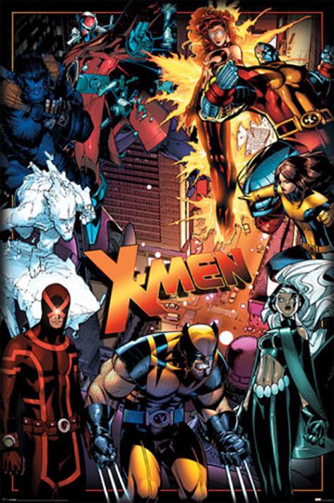 Постер плакат Люди Икс Персонажи/X-Men Characters 61x91,5 см
