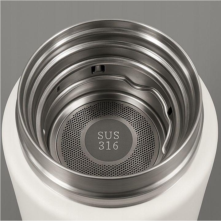 Термос бутылка из нержавеющей стали KANGZYUAN с двойной стенкой вакуумный 800 мл Белый (2466156305) - фото 3 Термос бутылка из нержавеющей стали KANGZYUAN с двойной стенкой вакуумный 800 мл Белый (2466156305) - фото 3