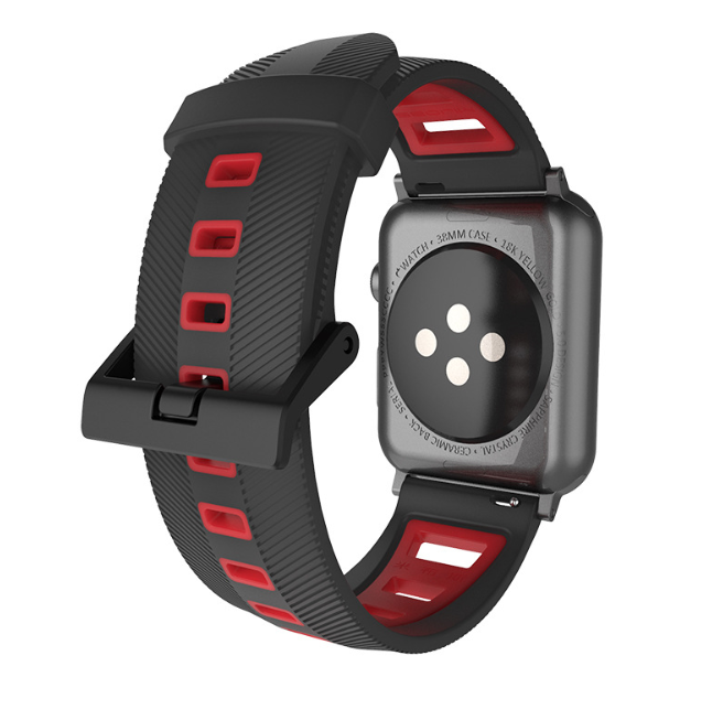 Ремешок для смарт-часов MiJobs Sport Youth силиконовый 20 мм Черный/Черный (1991P) - фото 3