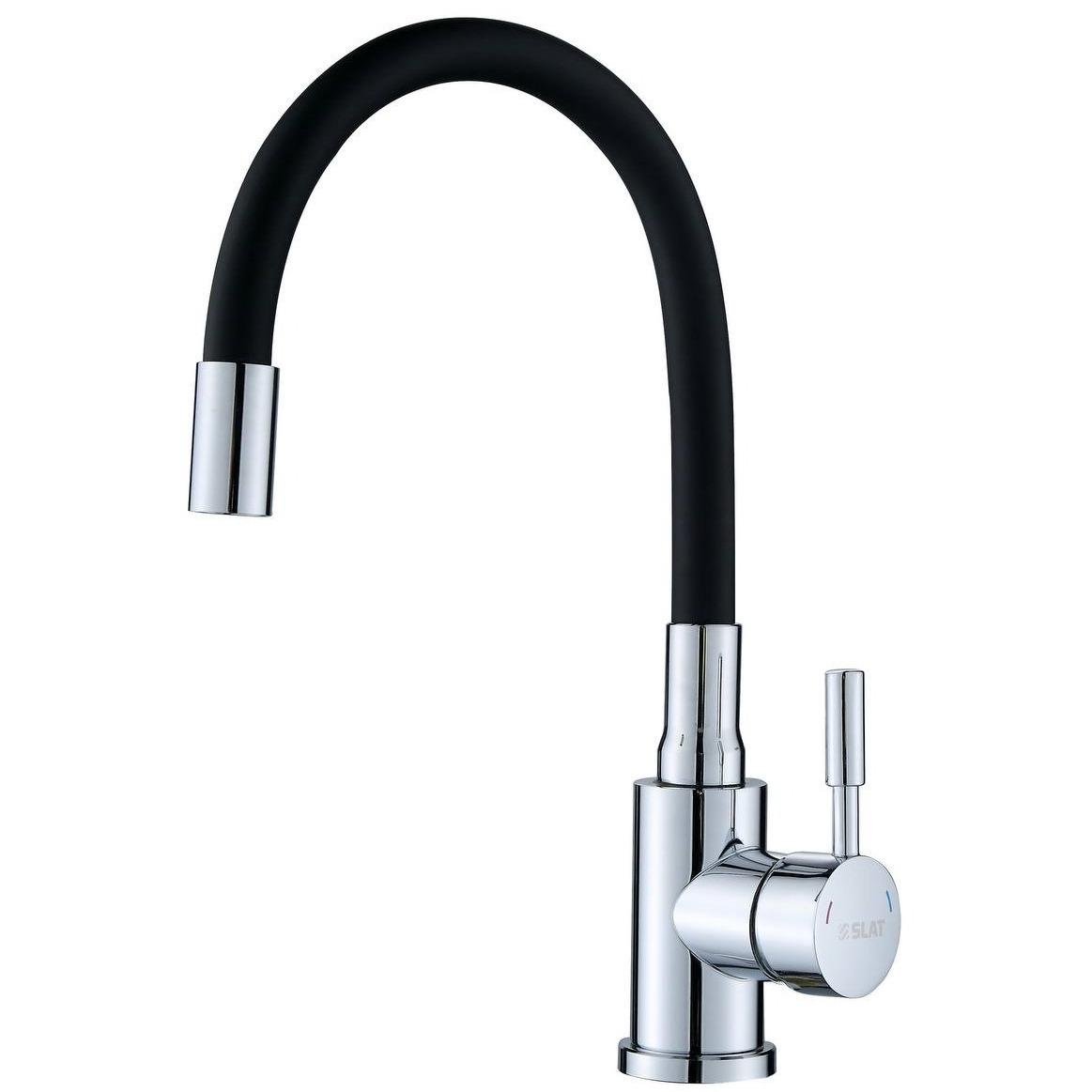 Смеситель для кухни SLAT MLT-40101CR(B) с гибким изливом Черный (250538)