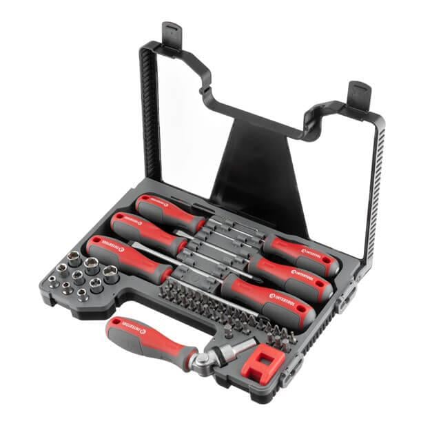 Набір викруток Intertool з комплектом насадок 51 од (VT-3352)