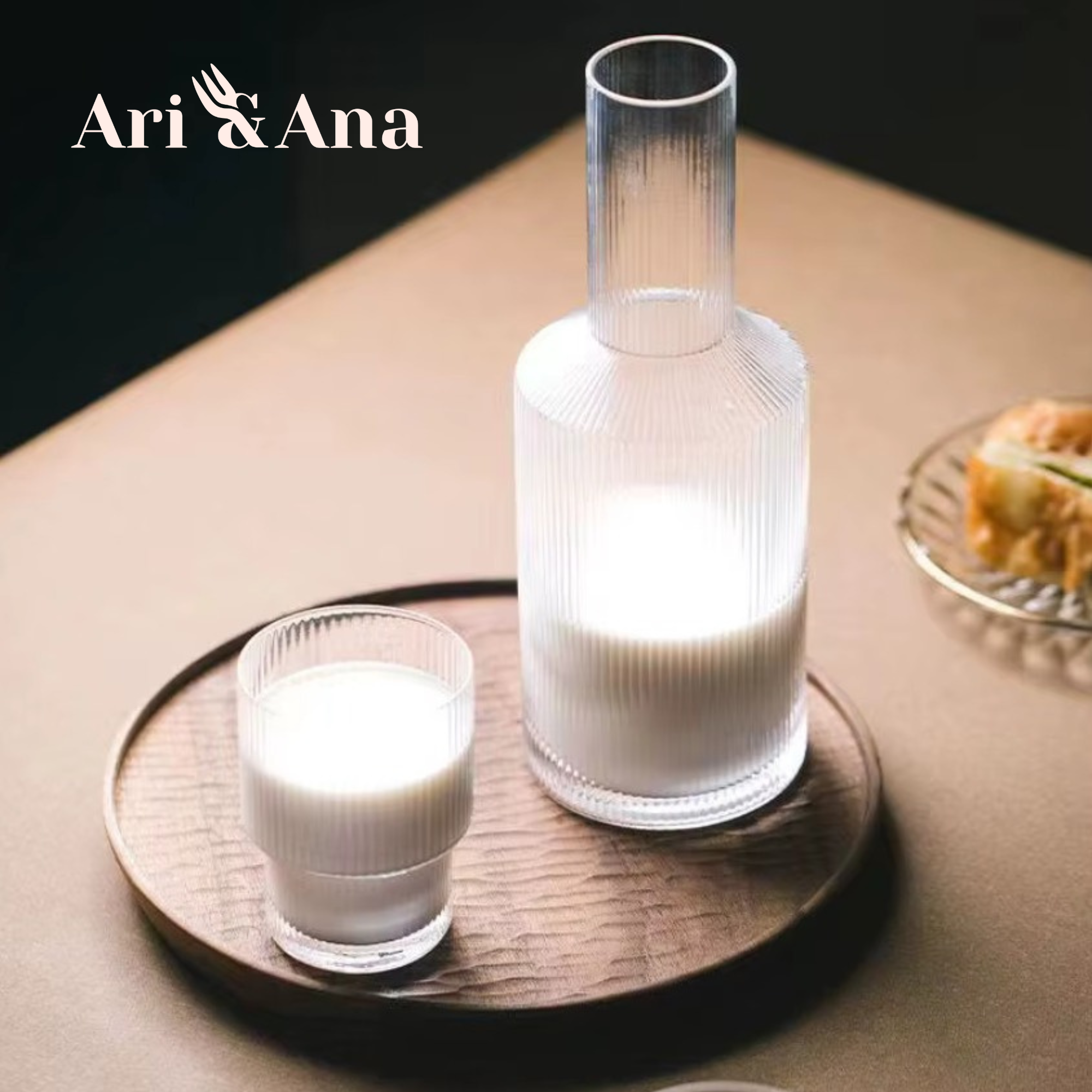 Глечик і 4 склянки із термостійкого скла 1000 мл (24279426) - фото 11