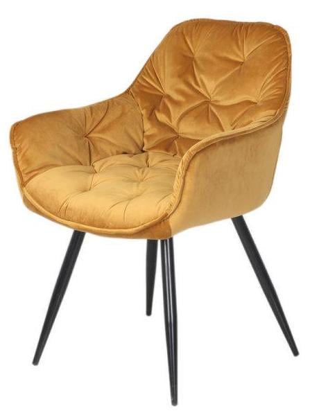 Кухонний стілець MAGIC з металевим каркасом Чорний/Оксамит Карі (MAGICBCU68)