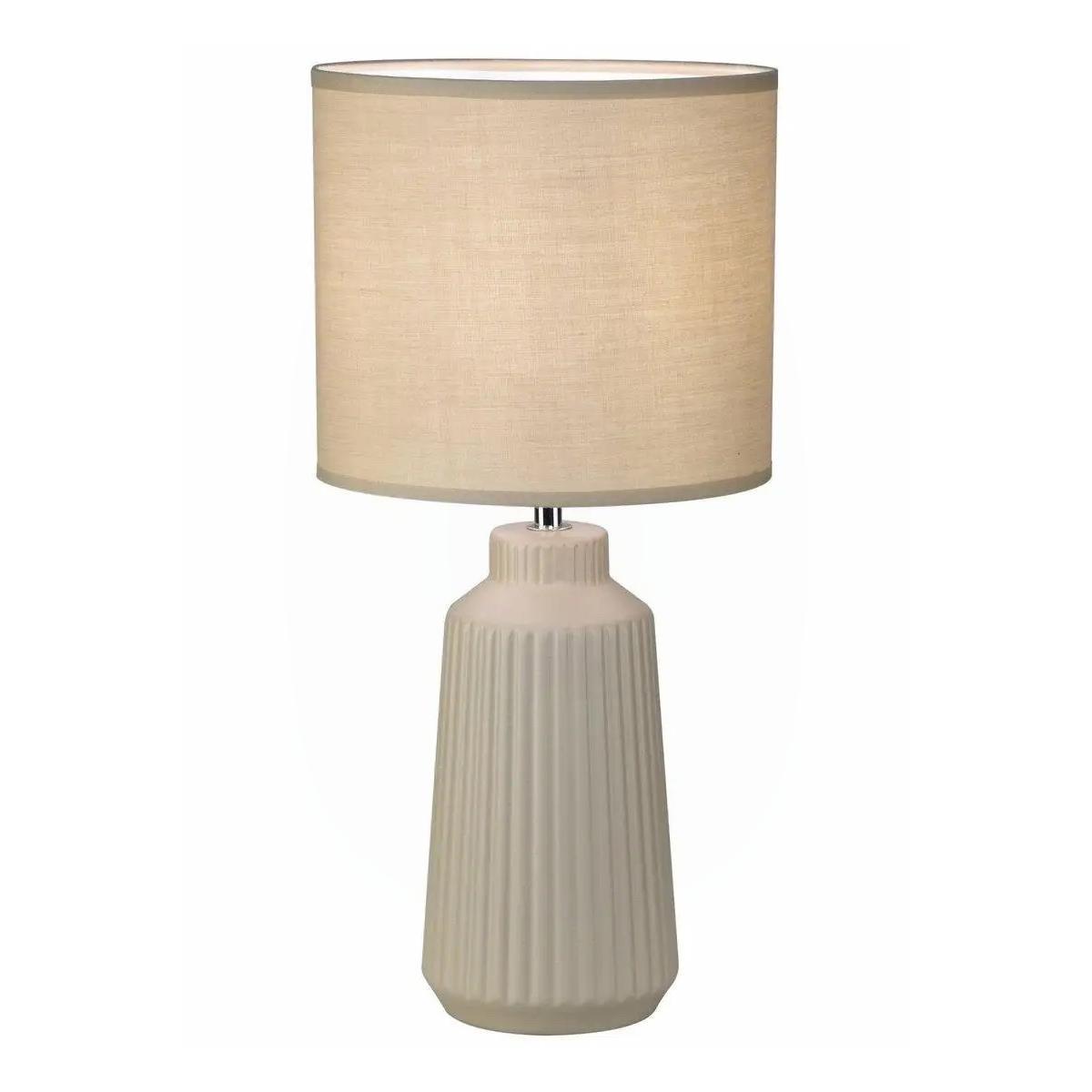 Настольная лампа Valeso с круглым абажуром под одну лампу Е14 Светло-коричневый (AT23081)