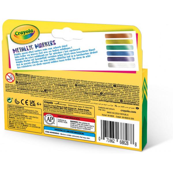 Набор фломастеров Crayola Metallic 6 шт. (58-8828) - фото 5