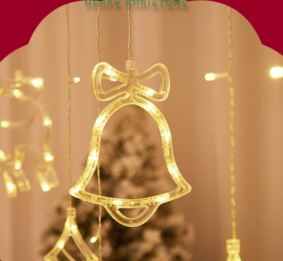 Гірлянда світлодіодна Штора з фігурами 3,6 м Теплий білий (MIX138) - фото 3 Гірлянда світлодіодна Штора з фігурами 3,6 м Теплий білий (MIX138) - фото 3