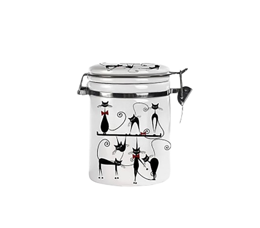 Емкость для сыпучих продуктов Черная кошка 10х16 см 1,2 л (MSN-631-12-1)