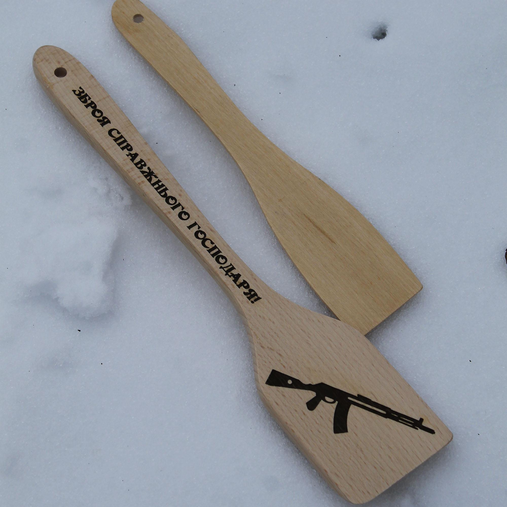 Кухонная деревянная лопатка с гравировкой SHOP-PAN (12436) - фото 4