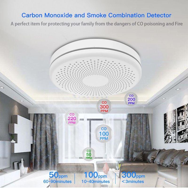 Датчик диму Wifi комбінований та CO Tuya Wifi Smoke&Carbon Monoxide Compound Alarm з сиреною та оповіщенням на смартфон - фото 9