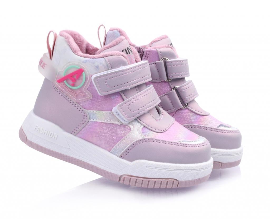 Ботинки осенние для девочек 10233 р. 18 Сиреневый