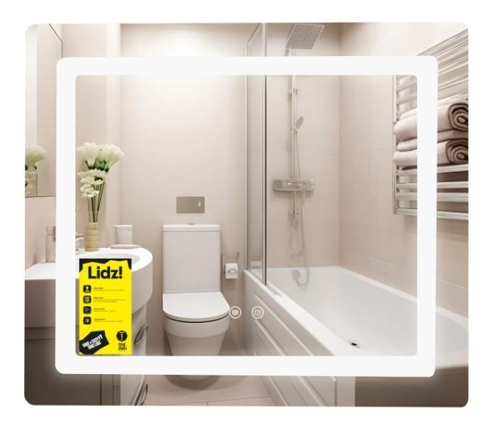 Зеркало прямоугольное Lidz Kubis KU2 600х700 мм с LED-подсветкой Touch (LDKU60070049286)