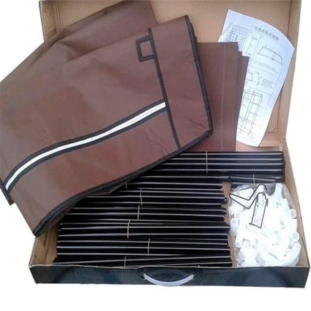 Шафа тканинна складана 0712 з водо і пилонепроникного матеріалу на коліщатках 120х30х175 см Коричневий (124-14-16433) - фото 4 Шафа тканинна складана 0712 з водо і пилонепроникного матеріалу на коліщатках 120х30х175 см Коричневий (124-14-16433) - фото 4