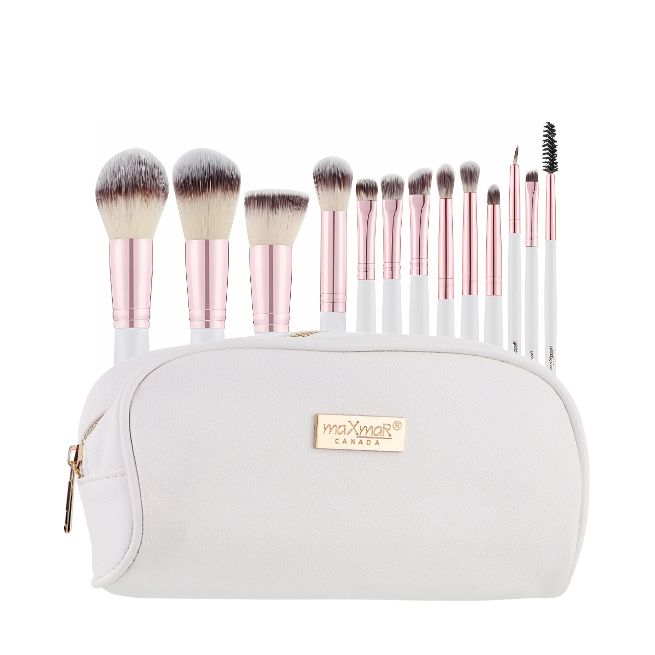 Набор кистей для макияжа MaXmaR MB-291 из 13 инструментов в белой косметичке