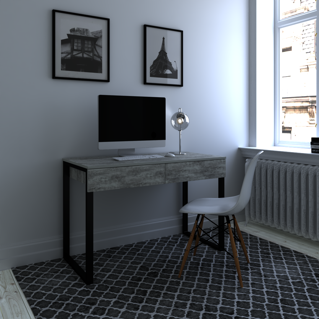 Письменный стол Moreli FX-2 Лофт 1100х760х536 мм Бетон