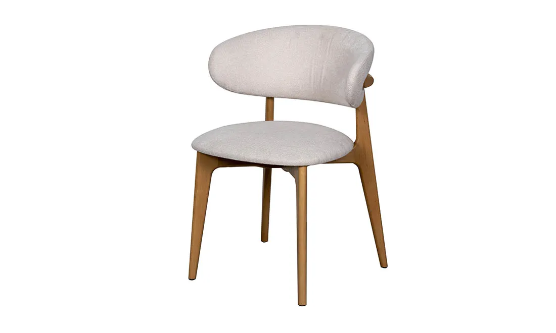 Стілець Розес дуб масив дерева тканина 580x560x805 мм Бежевий