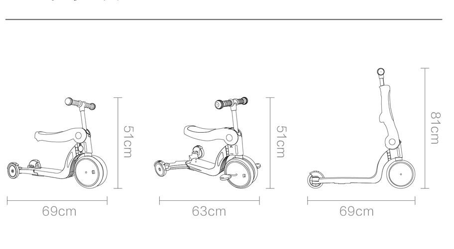 Беговел-трансформер детский Bebehoo 5-in-1 DGN5-2 Red (25995213) - фото 4
