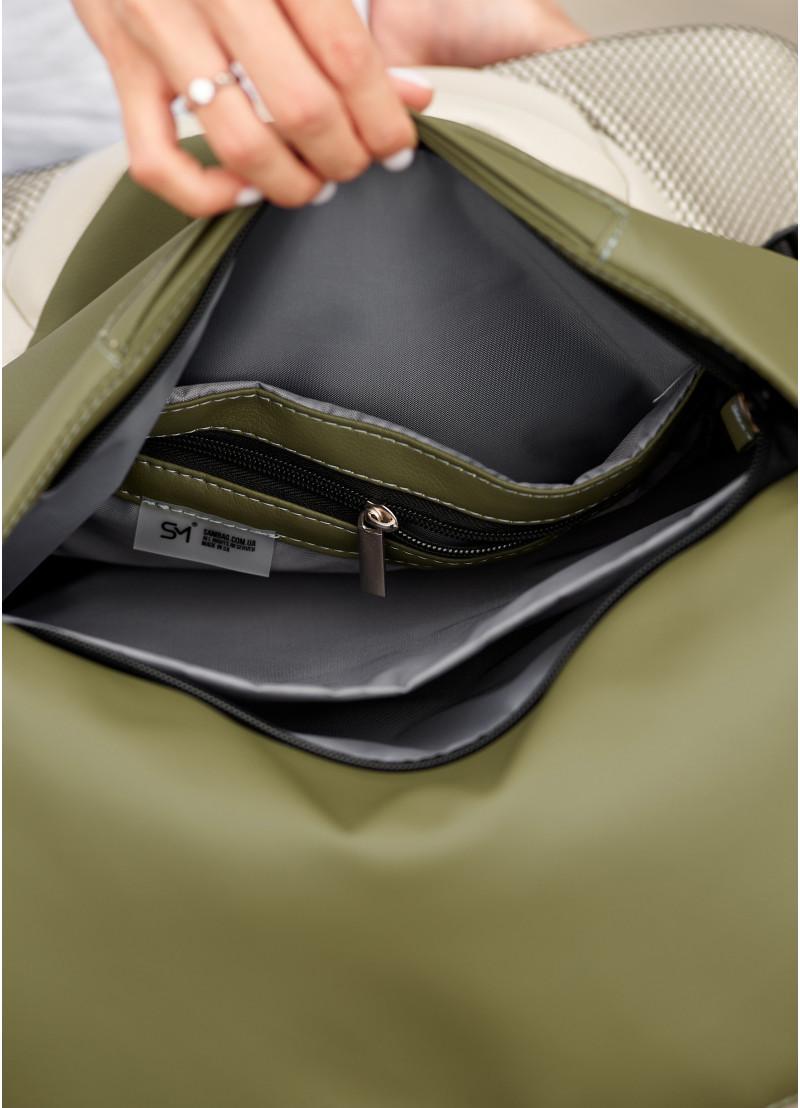 Рюкзак женский Sambag Rene Double 37x31x14 см Хаки (27151119r) - фото 2 Рюкзак женский Sambag Rene Double 37x31x14 см Хаки (27151119r) - фото 2