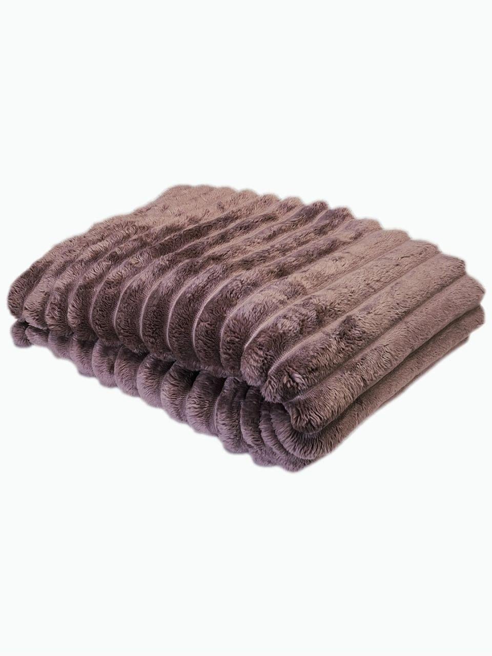 Плед флісовий Шарпей 150x200 см Темна пудра (2282)