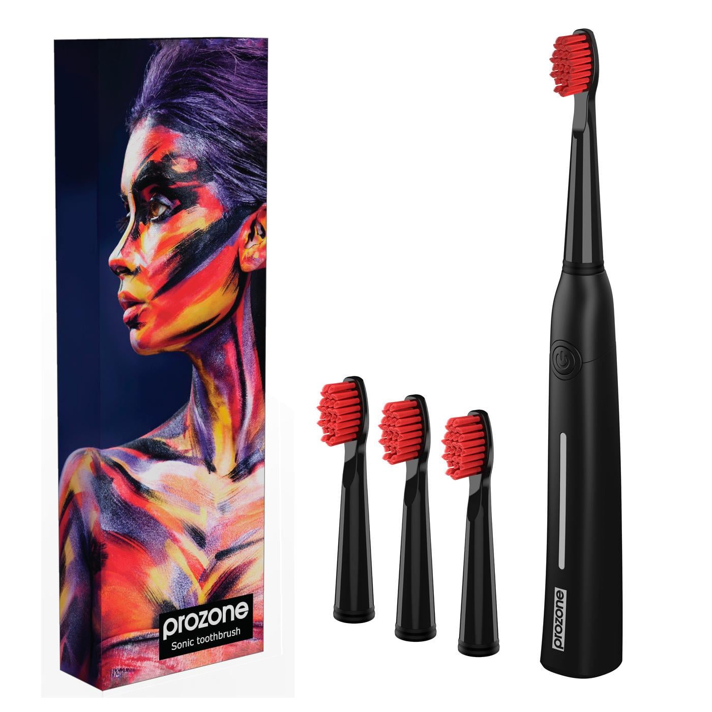 Зубная щетка звуковая ProZone JOKER ElasticRed 4 насадки Black (4696)