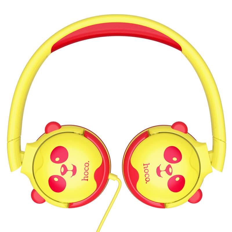 Наушники детские проводные HOCO Childrens headphones W31 120 см Yellow (1648e475) - фото 4