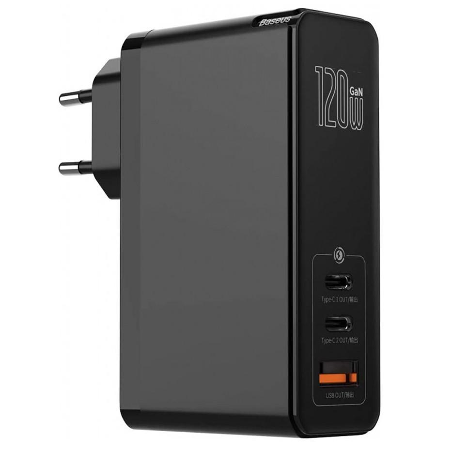 ᐉ Адаптер питания Baseus GaN Mini Quick Charger 120W (2 Type C + USB ...