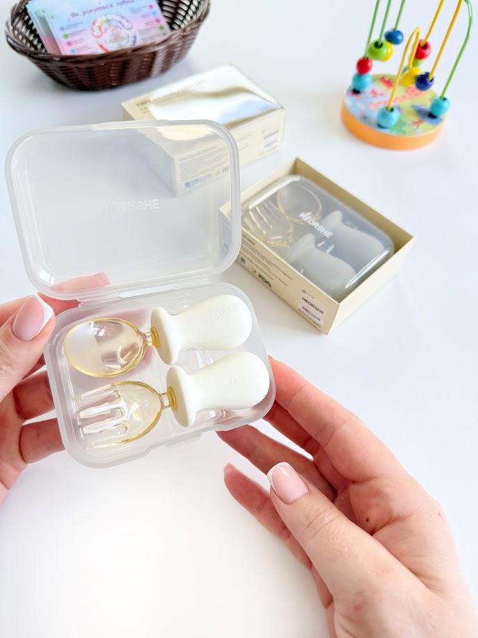 Набор детских приборов Heorshe ложка/вилка с 6 месяцев Белый (28056280) - фото 2 Набор детских приборов Heorshe ложка/вилка с 6 месяцев Белый (28056280) - фото 2