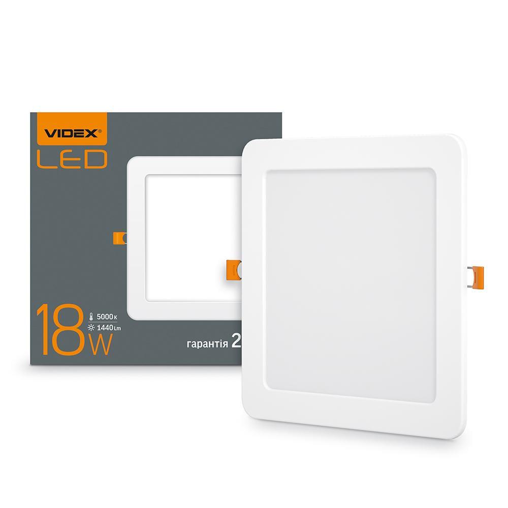 LED светильник VIDEX 18W 5000K квадрат (31621)