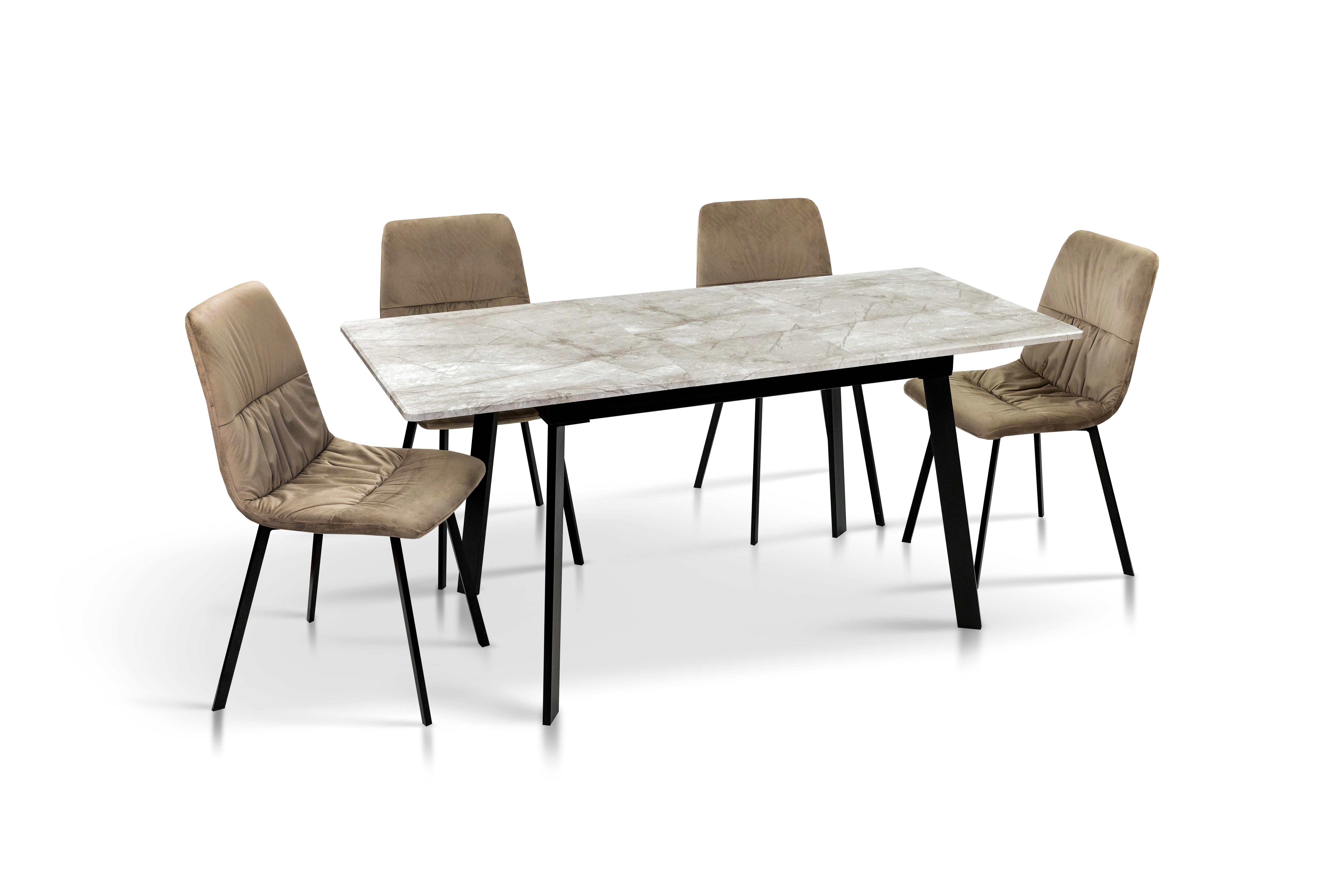 Обеденный стол Фиджи Этна 1200/1600х750х760 мм Черный/Базальт (GAА0056167) - фото 4